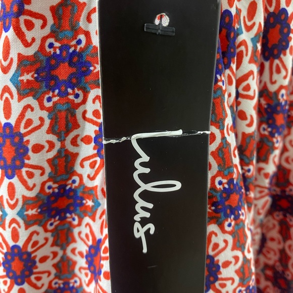 NWT)Lulu’s dress Le vie en roses,Navy blue and red floral,Size M - Picture 8 of 10